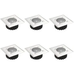 Faretto Solare Ad Incasso Carrabile Quadrato 6 X VidaXL