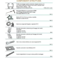 Struttura Di Montaggio Soprategola Per Pannelli Fotovoltaici 4 Pannelli Verticali (una Fila) -Vendite VIDAXL || LEDVANCE || STEINEL 12083763 3