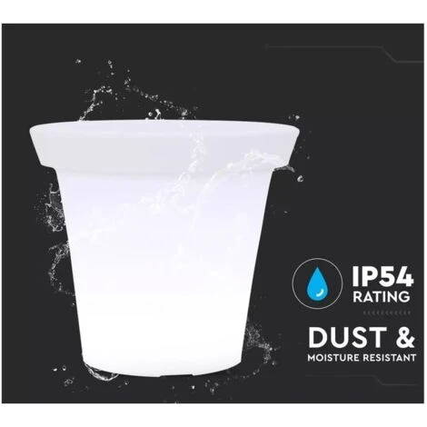 Lampada Luce Led RGBW Luminoso Forma Vaso Ricaricabile Con Telecomando Incluso IP54 35X35X32cm SKU-40211 2 Lampada Luce Led RGBW Luminoso Forma Vaso Ricaricabile Con Telecomando Incluso IP54 35X35X32cm SKU-40211 - immagine 2