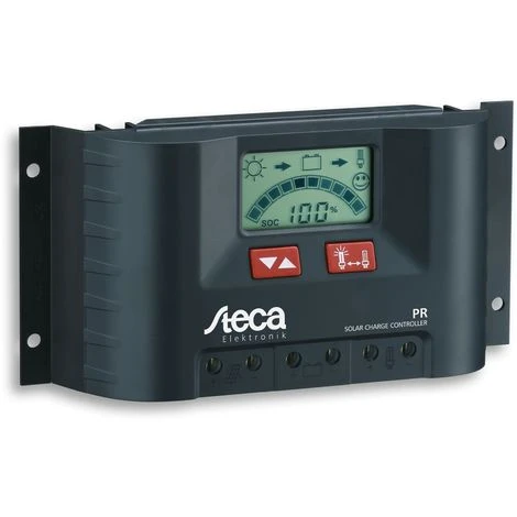 Steca, Pannello Solare, Regolatore Di Carica Con Display LCD E Uscita Di 12 V Per Carichi (confezione Da 1), PR1515 1 Steca, Pannello Solare, Regolatore Di Carica Con Display LCD E Uscita Di 12 V Per Carichi (confezione Da 1), PR1515