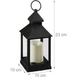 Relaxdays Set Di 2 Lanterne A LED, Candela Effetto Fiamma, Per Ambienti Esterni, H: 23 Cm, Nero -Vendite VIDAXL || LEDVANCE || STEINEL 13281262 4