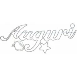 Decorazione Luminosa A Led Scritta Auguri Luce Di Natale Effetto Neon Da Esterno 115 Cm -Vendite VIDAXL || LEDVANCE || STEINEL 14346101 3