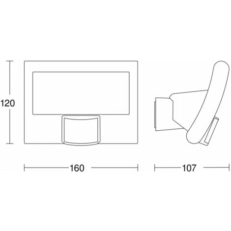 Proiettore Per Esterni Curvo A Sensore Antracite XLED 012076 Steinel 3 Proiettore Per Esterni Curvo A Sensore Antracite XLED 012076 Steinel - immagine 3