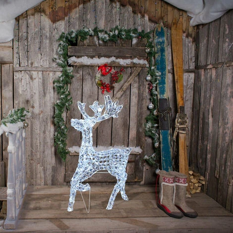 Renna Natale Luminosa Cristalli 200 Led Da Esterno Galoppante Decorazione Natalizia H 85 Cm 3 Renna Natale Luminosa Cristalli 200 Led Da Esterno Galoppante Decorazione Natalizia H 85 Cm - immagine 3