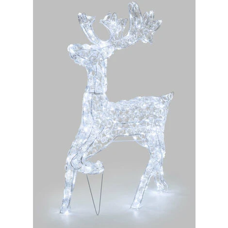 Renna Natale Luminosa Cristalli 200 Led Da Esterno Galoppante Decorazione Natalizia H 85 Cm 4 Renna Natale Luminosa Cristalli 200 Led Da Esterno Galoppante Decorazione Natalizia H 85 Cm - immagine 4