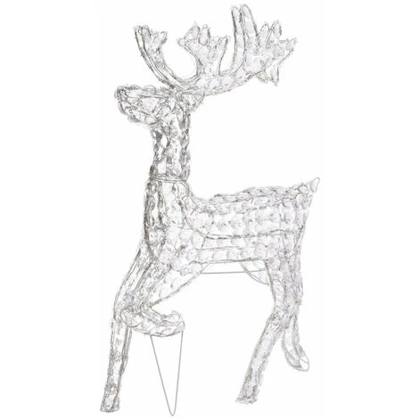 Renna Natale Luminosa Cristalli 200 Led Da Esterno Galoppante Decorazione Natalizia H 85 Cm 5 Renna Natale Luminosa Cristalli 200 Led Da Esterno Galoppante Decorazione Natalizia H 85 Cm - immagine 5