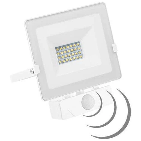 Faro Proiettore Led 20W Bianco Da Esterno Slim IP54 Bianco Neutro 4000K Con Sensore Di Movimento Novaline 1 Faro Proiettore Led 20W Bianco Da Esterno Slim IP54 Bianco Neutro 4000K Con Sensore Di Movimento Novaline