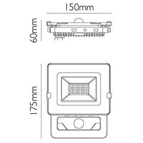 Faro Proiettore Led 20W Bianco Da Esterno Slim IP54 Bianco Neutro 4000K Con Sensore Di Movimento Novaline 2 Faro Proiettore Led 20W Bianco Da Esterno Slim IP54 Bianco Neutro 4000K Con Sensore Di Movimento Novaline - immagine 2
