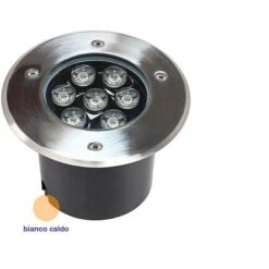 FARETTO INCASSO LED DA ESTERNO SEGNAPASSO CALPESTABILE IP65 7 POWERLED 7W LUCE CALDA