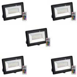 FARO RGB LED FARETTO RGB COLORATO ESTERNO FARETTI RGB COLORATI IP65 10 WATT 5PZ