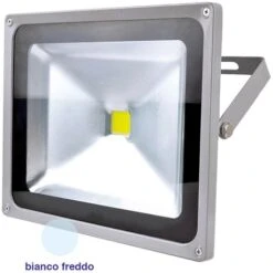 FARO LED FARETTO 50 WATT W FREDDO PER ESTERNO ALTA LUMINOSITA IP65