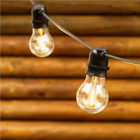 Catena Con 10 Portalampade E27 + LAMPADINE LED 5MT + CAVO 4MT Prolungabile IP44 1 Catena Con 10 Portalampade E27 + LAMPADINE LED 5MT + CAVO 4MT Prolungabile IP44