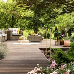 Relaxdays Set Da 10 Candele Per Giardino, Fiaccola Ad Olio In Bambù, Con Stoppino, Suggestive Per Esterni,H: 90 Cm,legno -Vendite VIDAXL || LEDVANCE || STEINEL 15726869 3