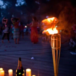 Relaxdays Set Da 10 Candele Per Giardino, Fiaccola Ad Olio In Bambù, Con Stoppino, Suggestive Per Esterni,H: 90 Cm,legno -Vendite VIDAXL || LEDVANCE || STEINEL 15726869 5