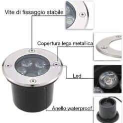 Faretto Incasso Esterno Giardino Segnapasso 5w Luce Fredda Caplestabile Casa -Vendite VIDAXL || LEDVANCE || STEINEL 16042137 4