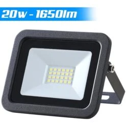 Faro Led 20W Luce Alta Luminosita 1650lm Faretto Esterno Slim Bianco Freddo IP65
