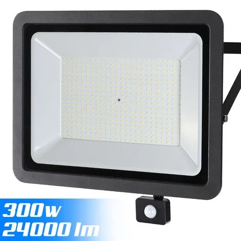 Faro LED 300W Luce Alta Luminosita 24000lm Faretto Esterno Con Sensore Movimento 1 Faro LED 300W Luce Alta Luminosita 24000lm Faretto Esterno Con Sensore Movimento