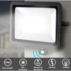 Faro LED 300W Luce Alta Luminosita 24000lm Faretto Esterno Con Sensore Movimento 7 Faro LED 300W Luce Alta Luminosita 24000lm Faretto Esterno Con Sensore Movimento -Vendite VIDAXL || LEDVANCE || STEINEL 17254587 3