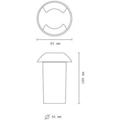 Segnapasso Calpestabile Led 3W Da Incasso Rotondo Doppia Emissione Argento Satinato IP65 Bianco Caldo 3000K Wisdom -Vendite VIDAXL || LEDVANCE || STEINEL 18024867 3