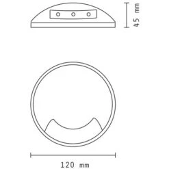 Segnapasso Calpestabile Led 12V 3W Da Incasso Rotondo Singola Emissione Nero IP65 Bianco Neutro 4000K Wisdom -Vendite VIDAXL || LEDVANCE || STEINEL 18024912 3