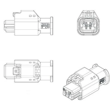 Amp 1801175-2 Connettore Automobilistico Femmina A 2 Vie - 1 Fila - Blu 1 Amp 1801175-2 Connettore Automobilistico Femmina A 2 Vie - 1 Fila - Blu