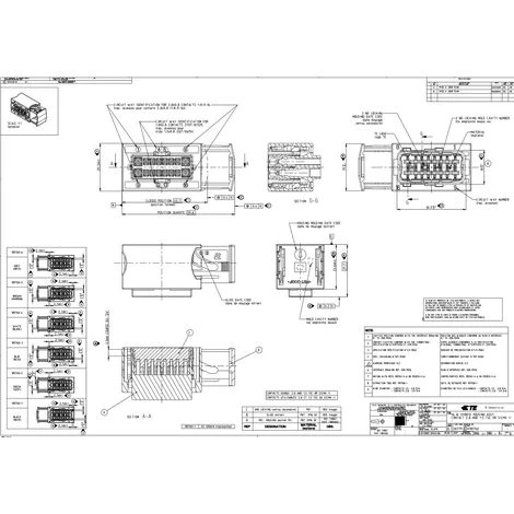 Amp 185760-6 Connettore Automotive 16 Pos. HYBRID RCPT HSG - Rosso/Grigio 2 Amp 185760-6 Connettore Automotive 16 Pos. HYBRID RCPT HSG - Rosso/Grigio - immagine 2
