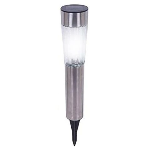 Enrico Coveri 2 Lampade Giardino Ricarica Solare Paletti Solari Metallo Cristallo 1LED Bianco 2 Enrico Coveri 2 Lampade Giardino Ricarica Solare Paletti Solari Metallo Cristallo 1LED Bianco - immagine 2