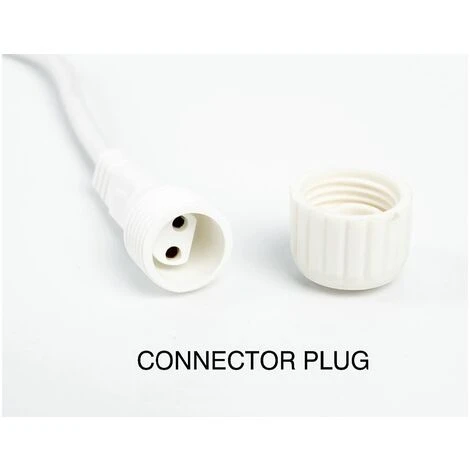 Catena Luminosa Bianca Decorativa Vintage 10m Stringa 20 Portalampade Gazebo 2 Catena Luminosa Bianca Decorativa Vintage 10m Stringa 20 Portalampade Gazebo - immagine 2