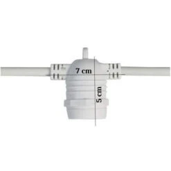 Catena Luminosa Bianca Decorativa Vintage 10m Stringa 20 Portalampade Gazebo 8 Catena Luminosa Bianca Decorativa Vintage 10m Stringa 20 Portalampade Gazebo -Vendite VIDAXL || LEDVANCE || STEINEL 19887959 4