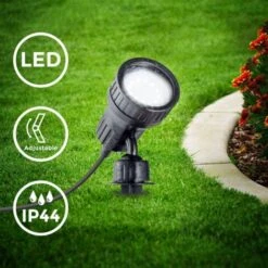 B.K.Licht Faretto LED Da Giardino Orientabile, Luce Con Picchetto Per L’illuminazione Da Esterni IP44, Supporto Per Applicazione A Parete, Luce Calda, Include Lampadina Da 3W GU10, Colore Nero, 230V 7 B.K.Licht Faretto LED Da Giardino Orientabile, Luce Con Picchetto Per L’illuminazione Da Esterni IP44, Supporto Per Applicazione A Parete, Luce Calda, Include Lampadina Da 3W GU10, Colore Nero, 230V -Vendite VIDAXL || LEDVANCE || STEINEL 20100647 3