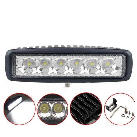 Faretto 18W 6 LED 12V Luce Fredda 6000K 60° IP67 Per FUORISTRADA BARCHE 1770lm 3 Faretto 18W 6 LED 12V Luce Fredda 6000K 60° IP67 Per FUORISTRADA BARCHE 1770lm - immagine 3