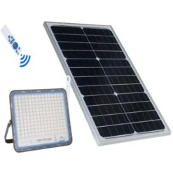 FARO LED CON PANNELLO SOLARE LUCE FREDDA 120W/200/300/400/600/800W IP66/67 200