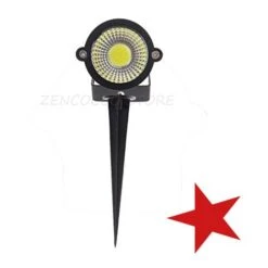 5W Lampada Da Giardino Faretto COB LED 500lm Con Picchetto IP65 Bianco Freddo