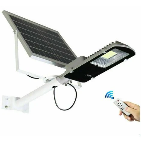 100W LED Lampione Stradale Con Pannello Solare Staffa E Telecomando Ip65 1 100W LED Lampione Stradale Con Pannello Solare Staffa E Telecomando Ip65