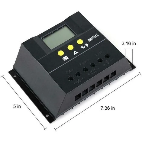 50A Regolatore Di Carica Solare Fotovoltaico LCD 12V /24V Per Pannello Solare CM5024Z 2 50A Regolatore Di Carica Solare Fotovoltaico LCD 12V /24V Per Pannello Solare CM5024Z - immagine 2