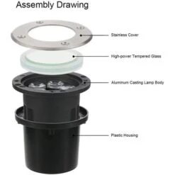 5W Faretto Incasso 5 LED Da Esterno 220v Segnapasso Calpestabile IP65 Bianco Freddo 6 5W Faretto Incasso 5 LED Da Esterno 220v Segnapasso Calpestabile IP65 Bianco Freddo -Vendite VIDAXL || LEDVANCE || STEINEL 20214110 3