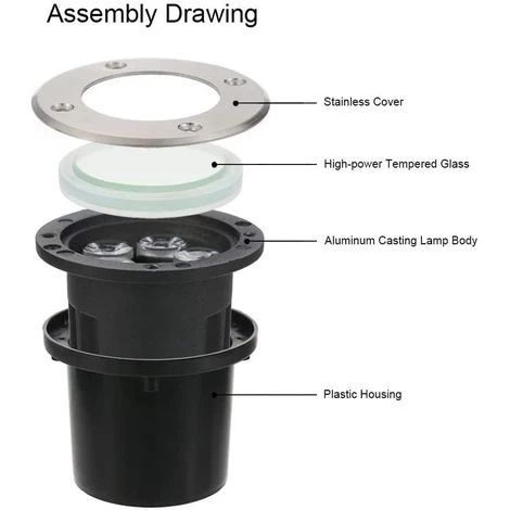 5W Faretto Incasso 5 LED Da Esterno 220v Segnapasso Calpestabile IP65 Bianco Freddo 3 5W Faretto Incasso 5 LED Da Esterno 220v Segnapasso Calpestabile IP65 Bianco Freddo - immagine 3