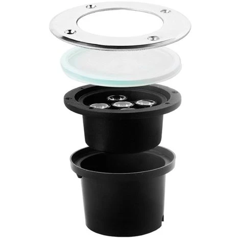 7W Faretto Incasso 7 LED Da Esterno 220v Segnapasso Calpestabile IP65 Bianco Freddo 2 7W Faretto Incasso 7 LED Da Esterno 220v Segnapasso Calpestabile IP65 Bianco Freddo - immagine 2