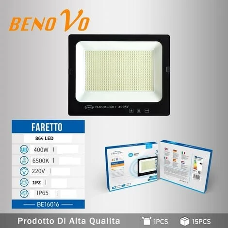 400W Faro Slim Smd 864 LED 18000lm Luce Fredda 6400k Esterno IP66 1 400W Faro Slim Smd 864 LED 18000lm Luce Fredda 6400k Esterno IP66