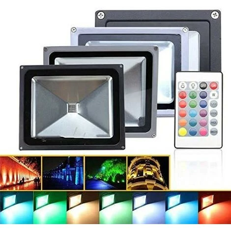 Faro Faretto LED RGB Esterno IP65 10W 20W 30W 50 Watt Multicolore + Telecomando 50 1 Faro Faretto LED RGB Esterno IP65 10W 20W 30W 50 Watt Multicolore + Telecomando 50