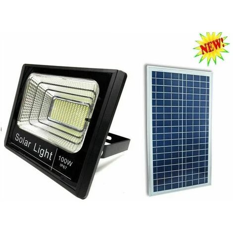 FARO FARETTO ENERGIA CREPUSCOLARE 100W LED SMD CON PANNELLO SOLARE RICARICABILE 1 FARO FARETTO ENERGIA CREPUSCOLARE 100W LED SMD CON PANNELLO SOLARE RICARICABILE