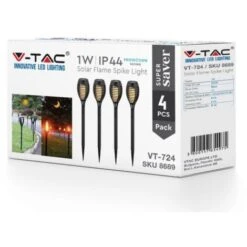 Kit 4 Lampade Solare A Led 1W 2200K Forma Di Torcia Effetto Fiamma IP44 Per Giardino SKU-8689 -Vendite VIDAXL || LEDVANCE || STEINEL 23706513 3