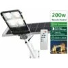 Faro LED LAMPIONE Stradale PANNELLO SOLARE STAFFA E TELECOMANDO 200W