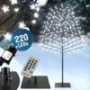 Albero Luminoso LED Fiori Di Ciliegio Con Telecomando 8 Modalità Timer Per Interno Ed Esterno M3 220cm - 220 LEDs - Blu
