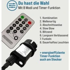 Albero Luminoso LED Fiori Di Ciliegio Con Telecomando 8 Modalità Timer Per Interno Ed Esterno M3 220cm - 220 LEDs - Blu -Vendite VIDAXL || LEDVANCE || STEINEL 24114716 5