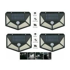4pcs Lampada Luce Faretto Faro Esterno Energia Solare 114 LED Sensore Movimento 5 4pcs Lampada Luce Faretto Faro Esterno Energia Solare 114 LED Sensore Movimento -Vendite VIDAXL || LEDVANCE || STEINEL 24641443 3