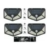 4pcs Lampada Luce Faretto Faro Esterno Energia Solare 100 LED Sensore Movimento