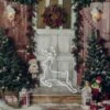 Renna Galoppante Luminosa Ad Effetto Neon Con Led Bifacciale Addobbi Natalizi Per Esterno -Luce Fredda