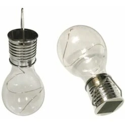 LAMPADINA AD ENERGIA SOLARE CON SENSORE CREPUSCOLARE 5 LED SENZA FILI (34023)