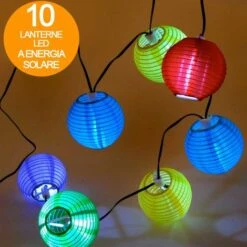 Set 10 Lanterne A Energia Solare Multicolor 240cm Per Giardino Outdoor Lights -Vendite VIDAXL || LEDVANCE || STEINEL 2539219 4